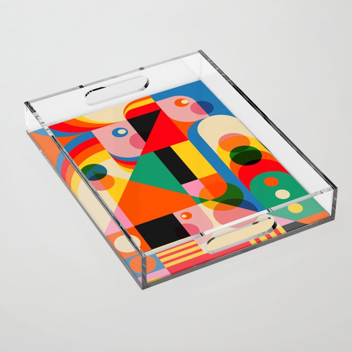 Geometric Girls Acrylic Tray Gallery Image 1