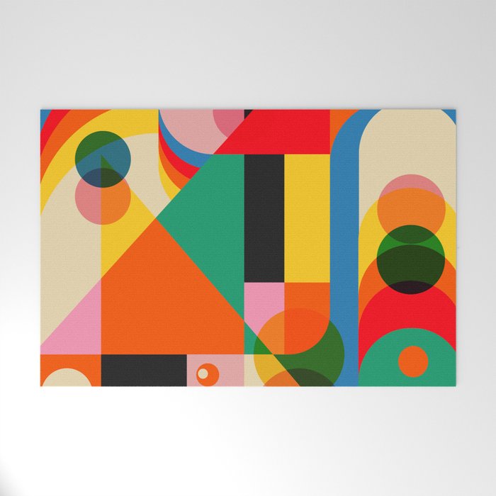 Geometric Girls Welcome Mat Gallery Image 1