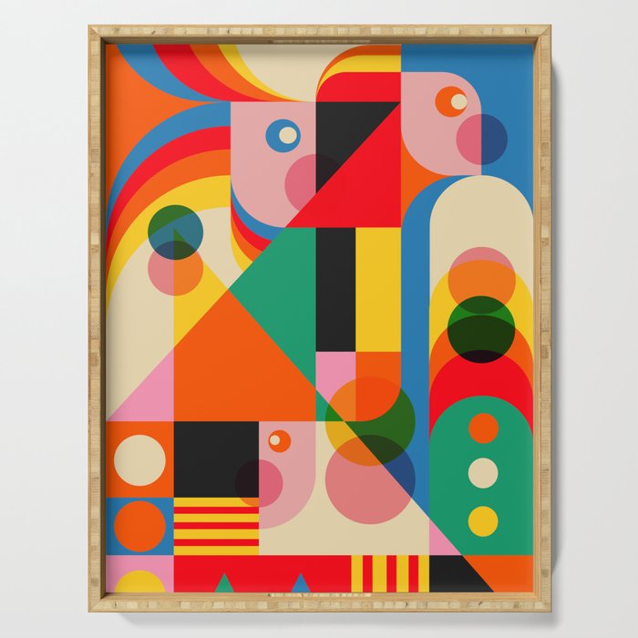 Geometric Girls Serving Tray Gallery Image 1