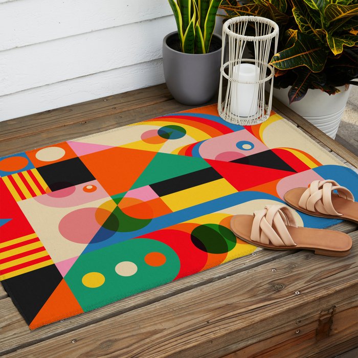Geometric Girls Outdoor Rug Gallery Image 2