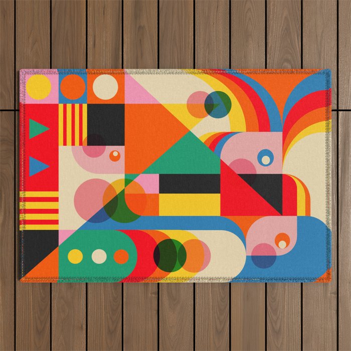 Geometric Girls Outdoor Rug Gallery Image 1