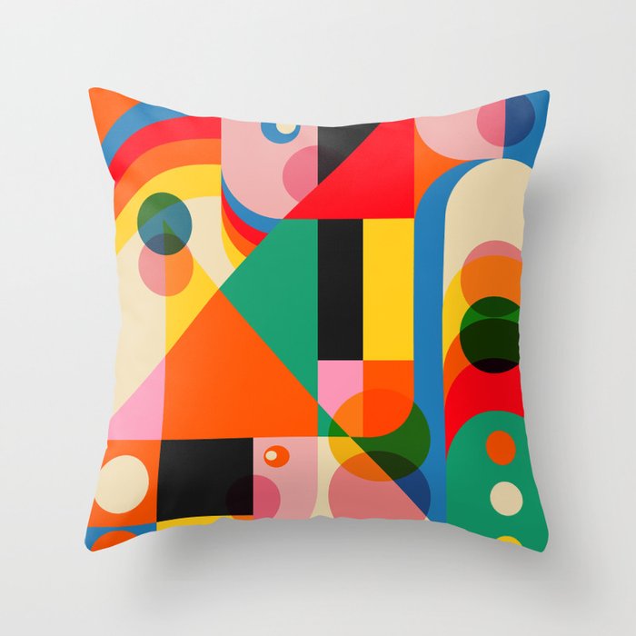 Geometric Girls Throw Pillow Gallery Image 6