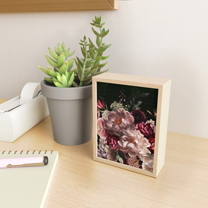 Deepest Night Flower Bouquet  Mini Art Print Gallery Image 2