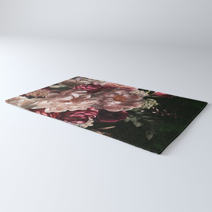 Deepest Night Flower Bouquet  Rug Gallery Image 3