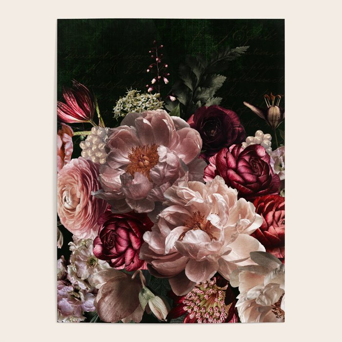 Deepest Night Flower Bouquet  Poster Gallery Image 1