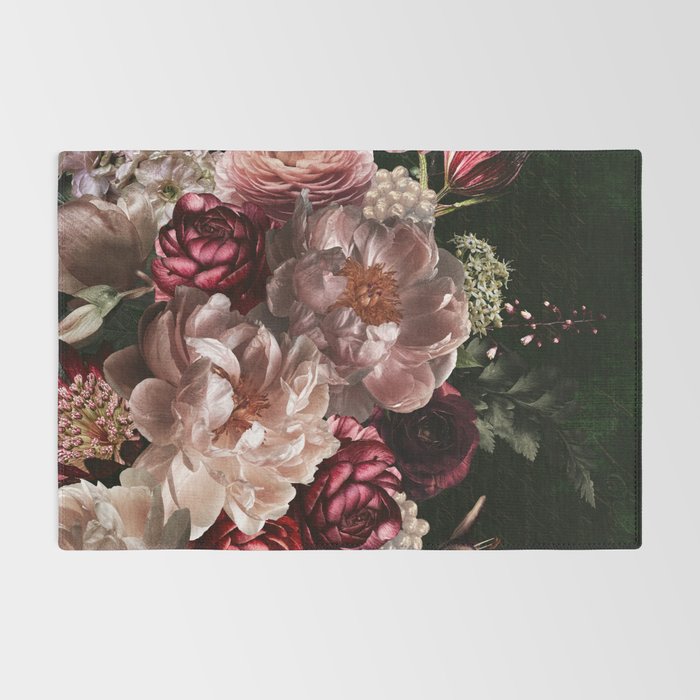 Deepest Night Flower Bouquet  Rug Gallery Image 2