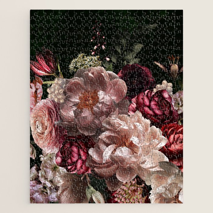 Deepest Night Flower Bouquet  Jigsaw Puzzle Gallery Image 1