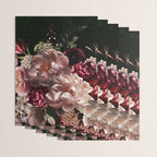 Deepest Night Flower Bouquet  Wrapping Paper Gallery Image 3