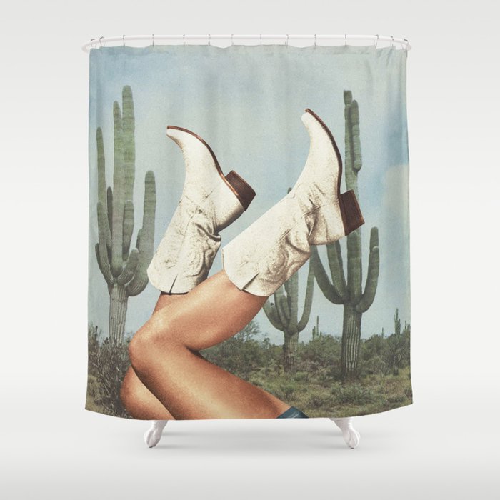 These Boots - Cactus & Yeehaw Shower Curtain Gallery Image 1