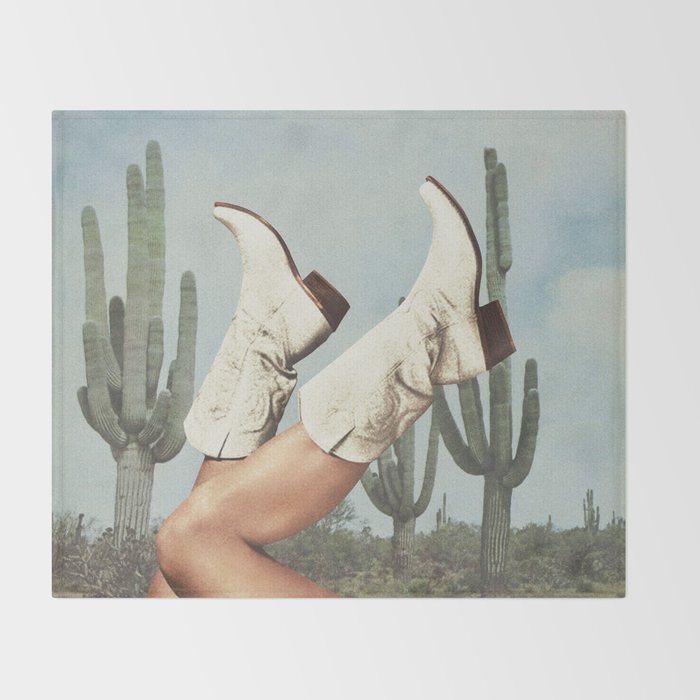 These Boots - Cactus & Yeehaw Throw Blanket Gallery Image 2