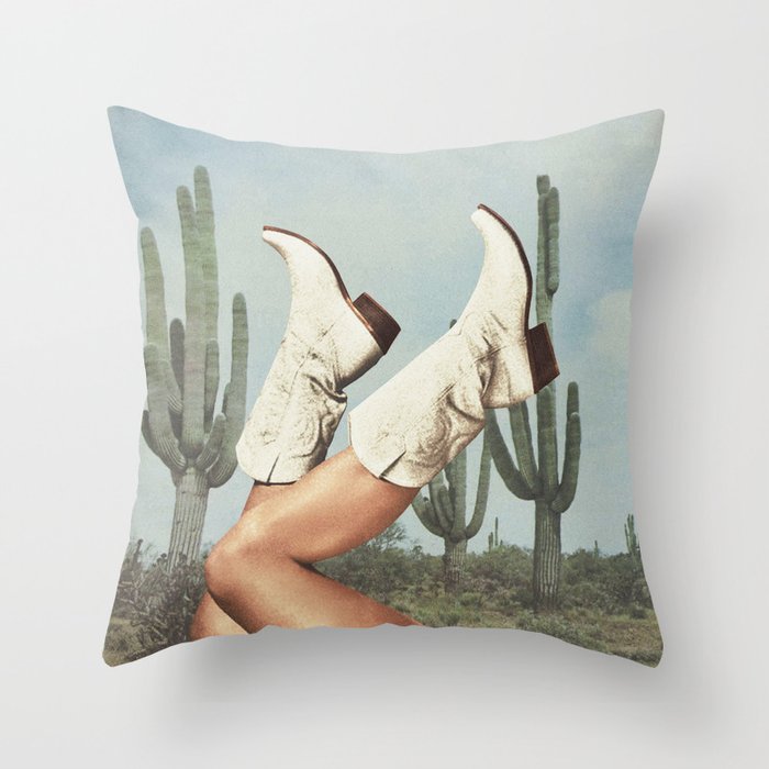 These Boots - Cactus & Yeehaw Throw Pillow Gallery Image 1