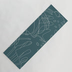Monstera No2 Teal Yoga Mat Gallery Image 1