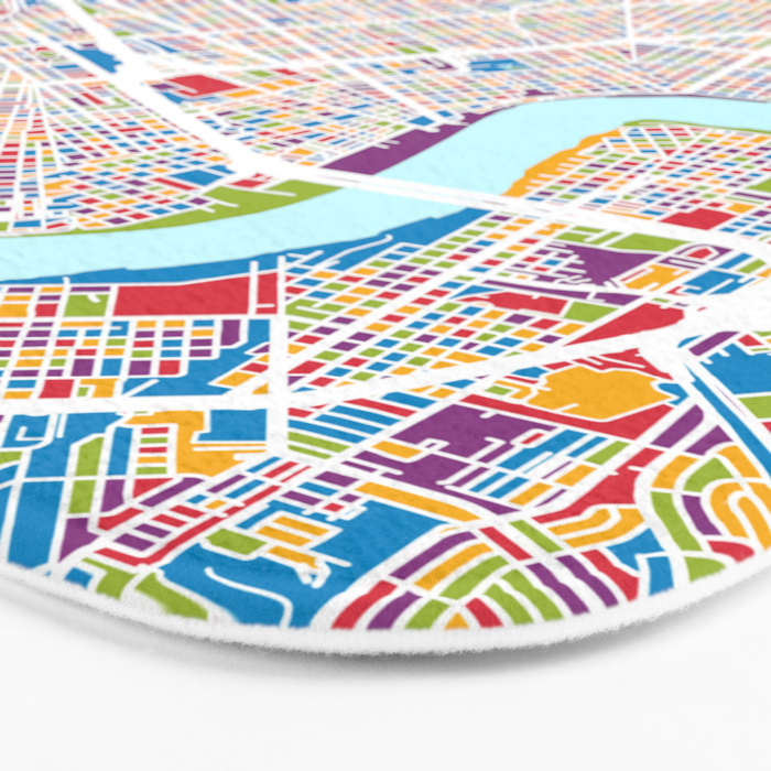 New Orleans Street Map Bath Mat Gallery Image 3