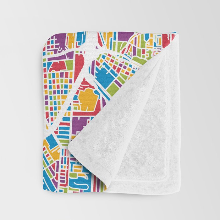 New Orleans Street Map Throw Blanket Gallery Image 3