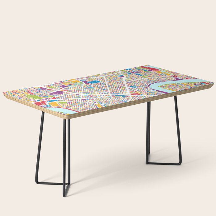 New Orleans Street Map Coffee Table Gallery Image 1