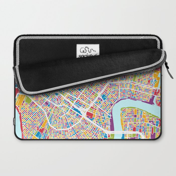 New Orleans Street Map Laptop Sleeve Gallery Image 2