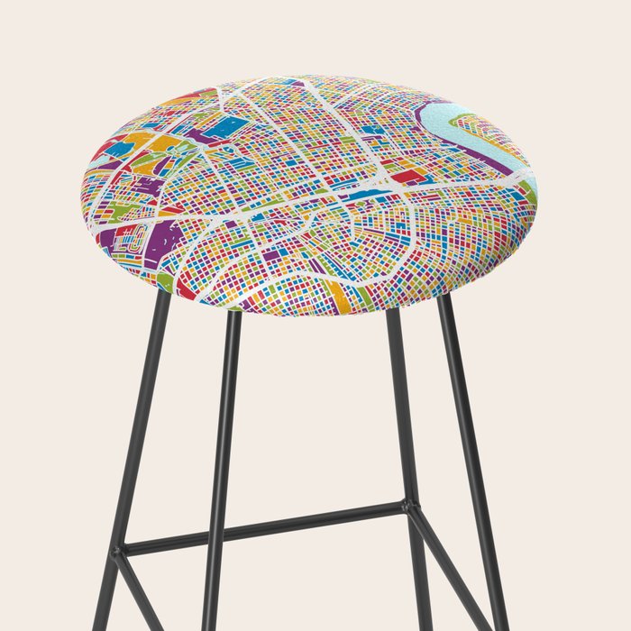 New Orleans Street Map Stool Gallery Image 2