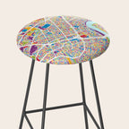 New Orleans Street Map Stool Gallery Image 2