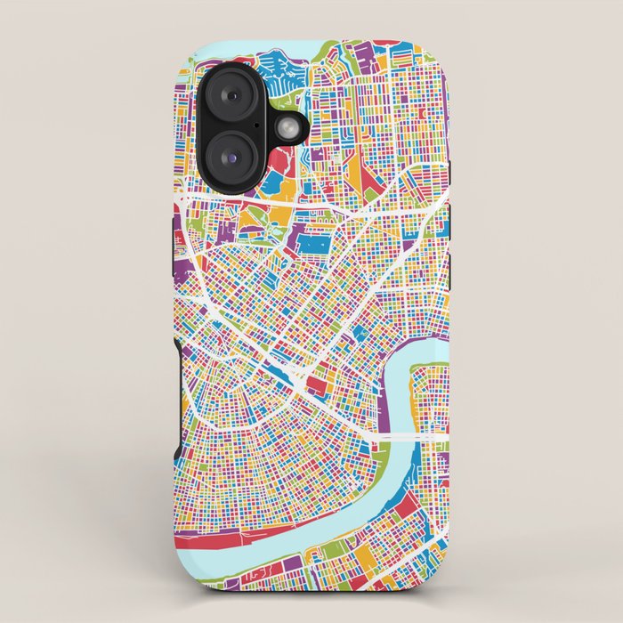 New Orleans Street Map iPhone Case Gallery Image 1