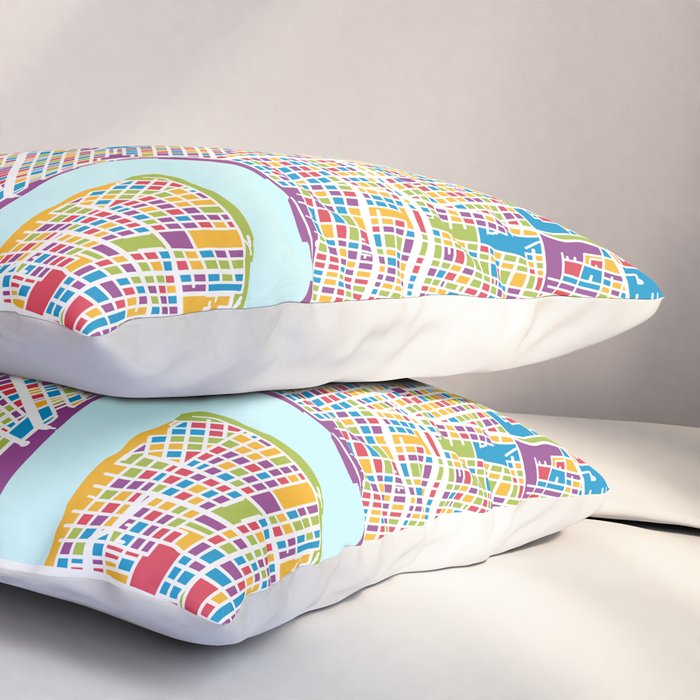 New Orleans Street Map Pillow Sham Gallery Image 3