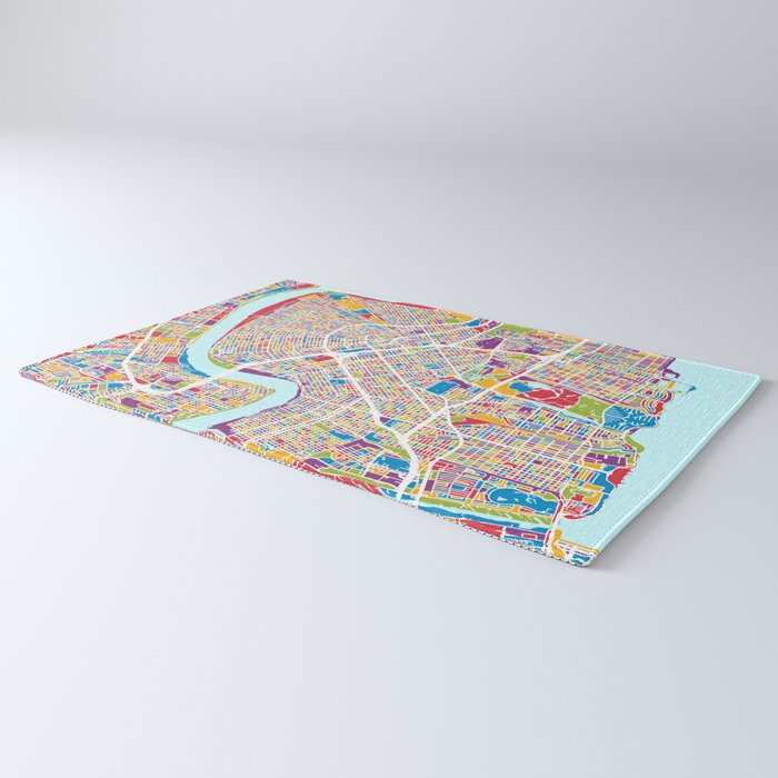 New Orleans Street Map Rug Gallery Image 3