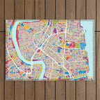 New Orleans Street Map Outdoor Rug Gallery Image 1