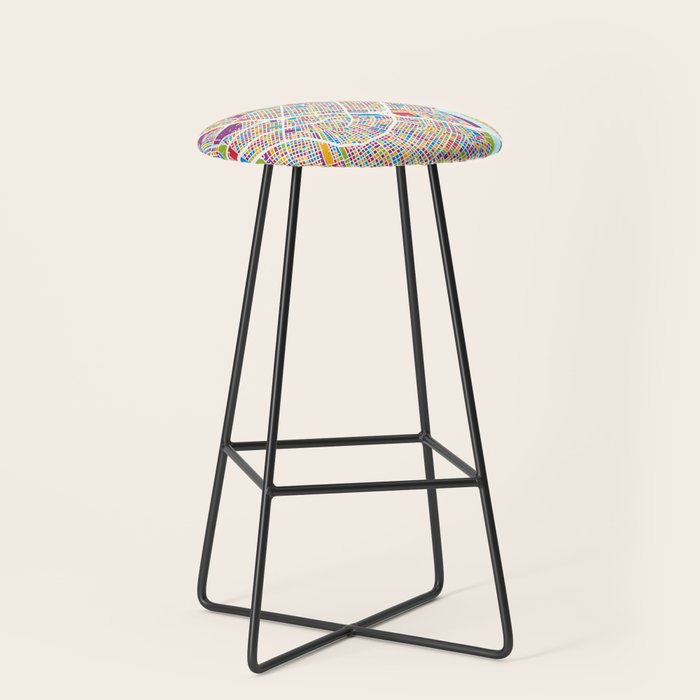 New Orleans Street Map Stool Gallery Image 1