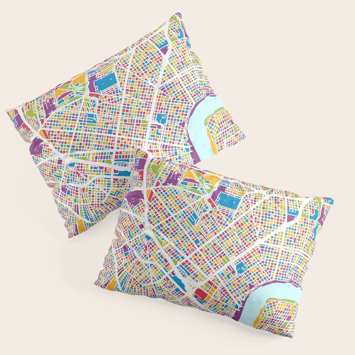 New Orleans Street Map Pillow Sham Gallery Image 1