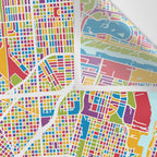 New Orleans Street Map Wall Tapestry Gallery Image 3