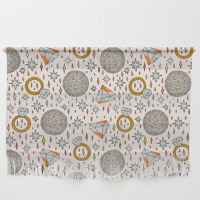 Diamonds and Disco Balls Print Wall Hanging Gallery Image 1