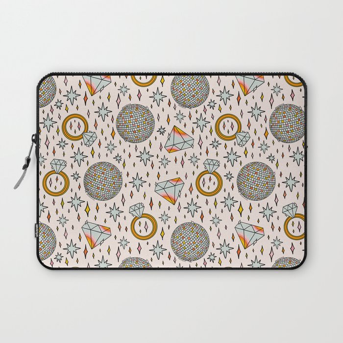 Diamonds and Disco Balls Print Laptop Sleeve Gallery Image 1