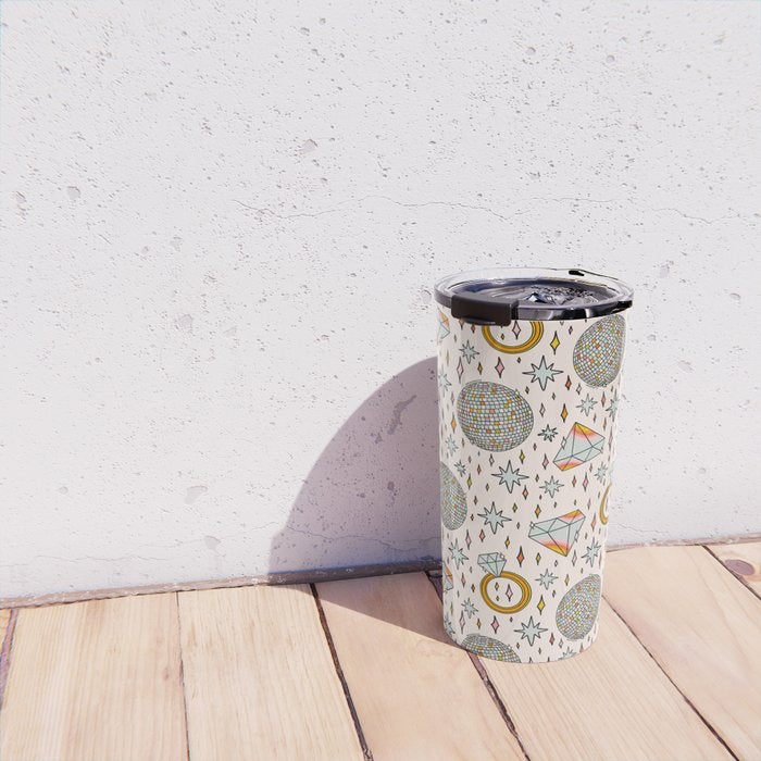 Diamonds and Disco Balls Print Travel Mug Gallery Image 4