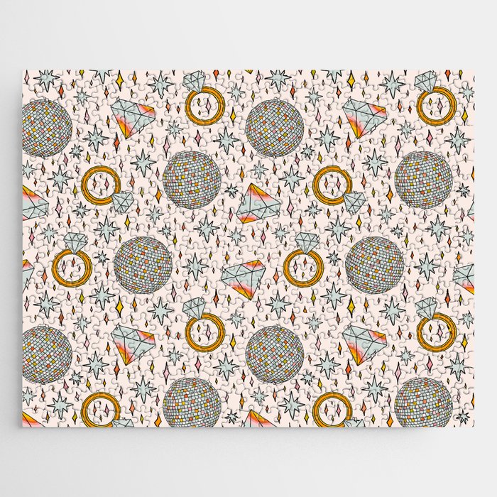Diamonds and Disco Balls Print Jigsaw Puzzle Gallery Image 1