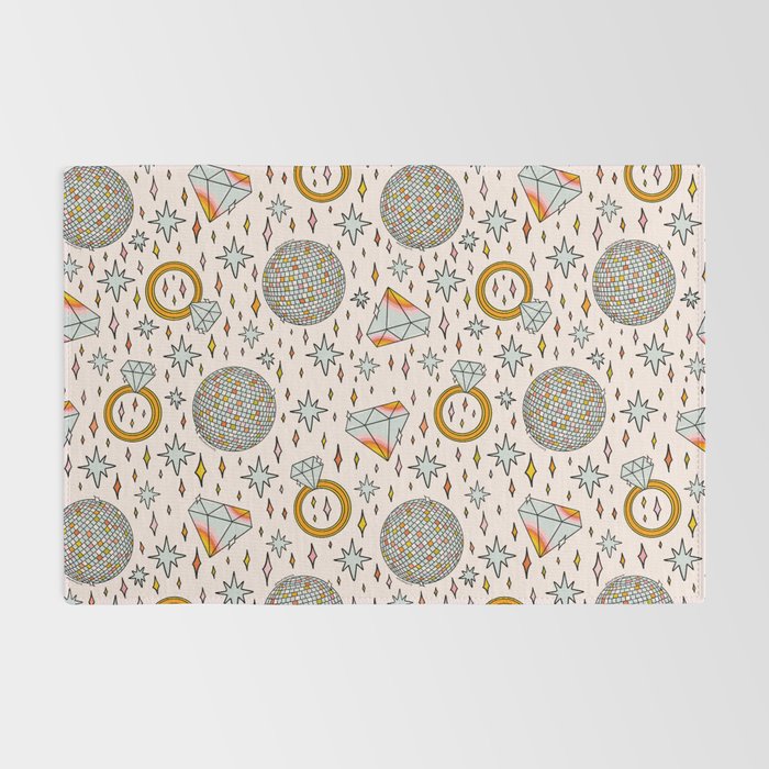 Diamonds and Disco Balls Print Rug Gallery Image 2