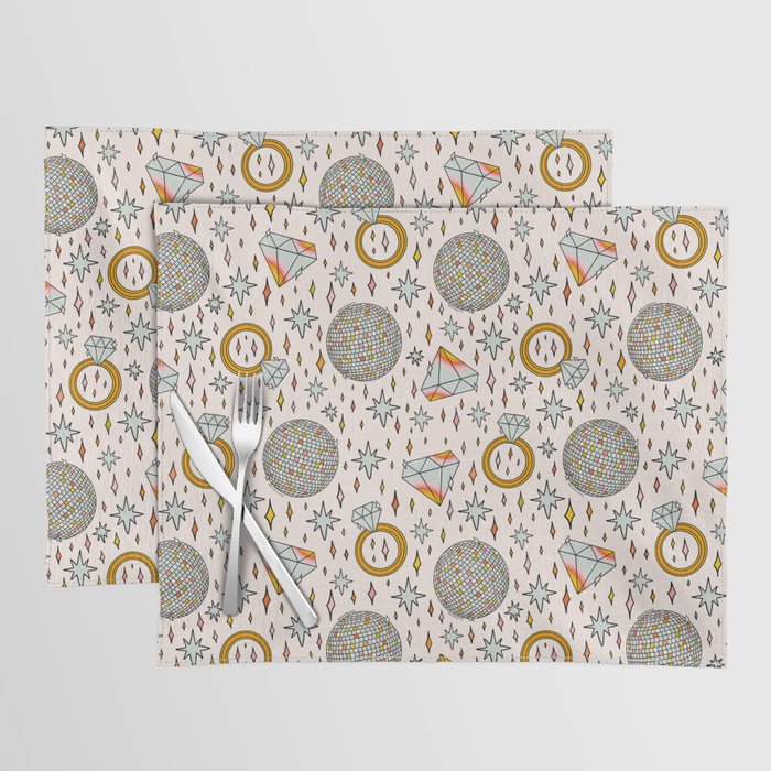 Diamonds and Disco Balls Print Placemat Gallery Image 1