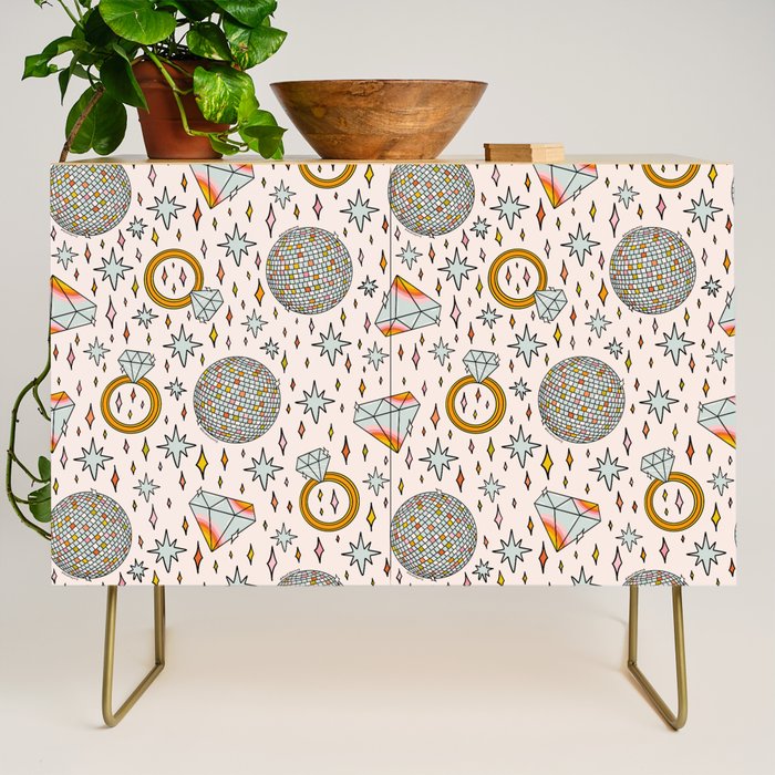 Diamonds and Disco Balls Print Credenza Gallery Image 1