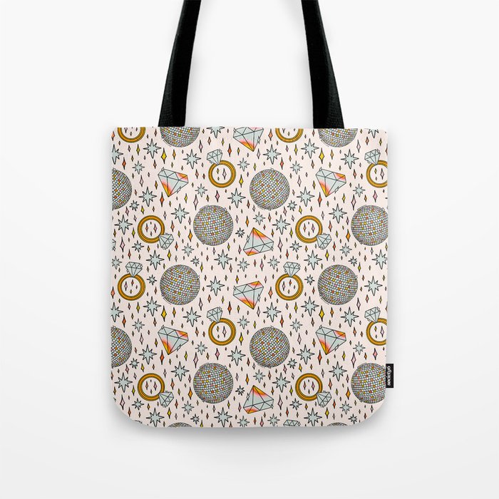 Diamonds and Disco Balls Print Tote Bag Gallery Image 1