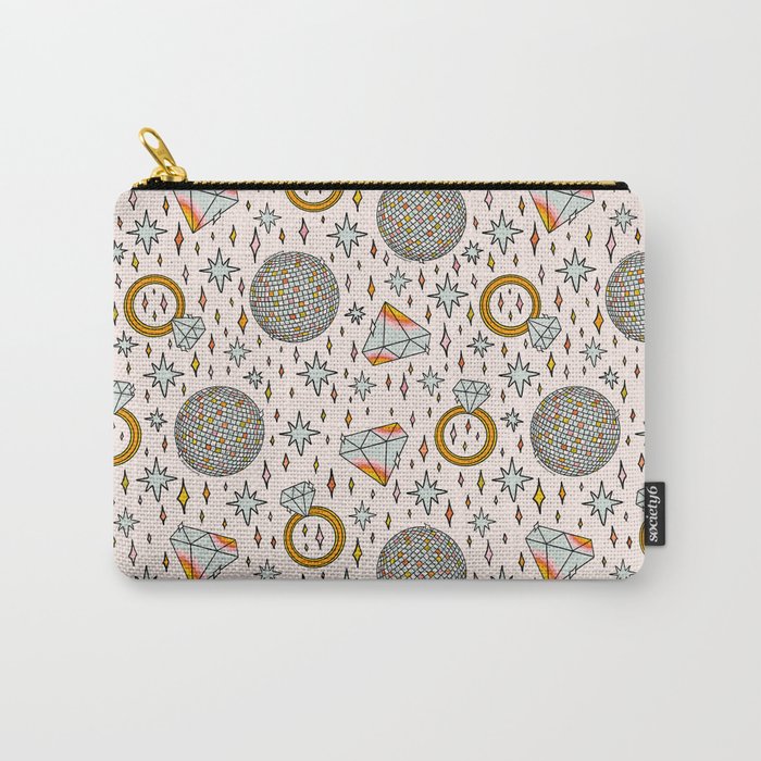Diamonds and Disco Balls Print Carry All Pouch Gallery Image 1