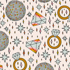 Diamonds and Disco Balls Print Coffee Mug Gallery Image 2