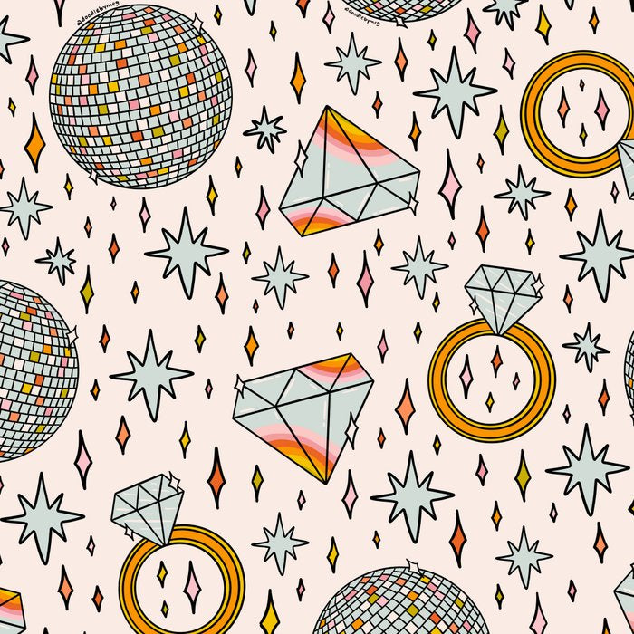 Diamonds and Disco Balls Print Coffee Mug Gallery Image 2