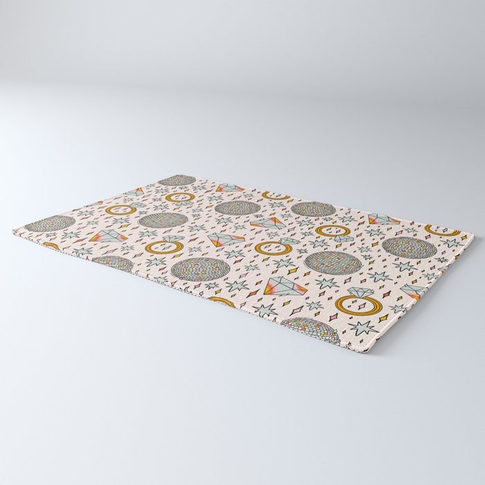 Diamonds and Disco Balls Print Rug Gallery Image 3