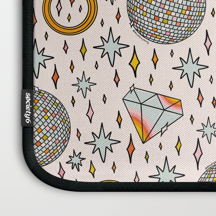 Diamonds and Disco Balls Print Laptop Sleeve Gallery Image 3
