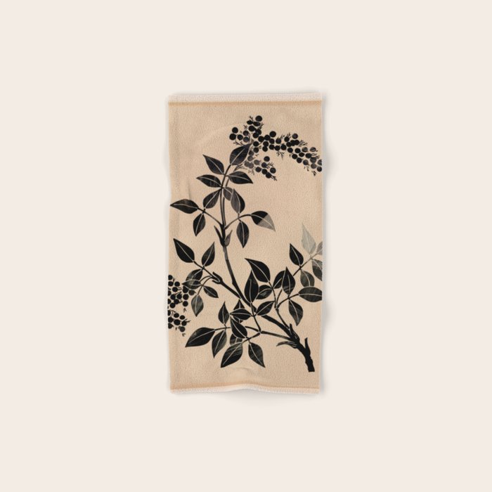 Abstract Art Minimal Plant 5 Bath Towel Gallery Image 1