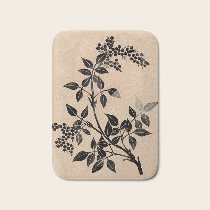 Abstract Art Minimal Plant 5 Bath Mat Gallery Image 1