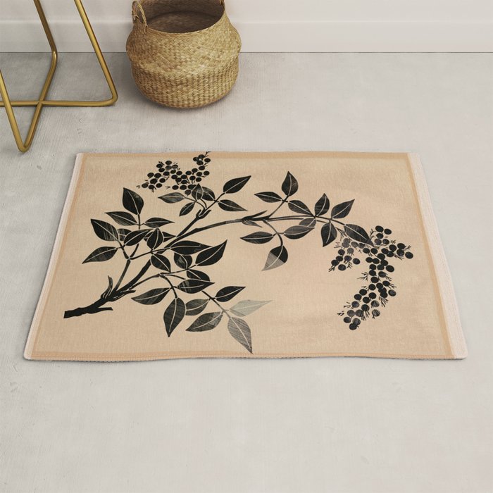 Abstract Art Minimal Plant 5 Rug Gallery Image 1