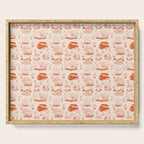 Mushroom Toile in Orange Serving Tray Gallery Image 1