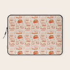 Mushroom Toile in Orange Laptop Sleeve Gallery Image 1