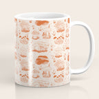 Mushroom Toile in Orange Coffee Mug Gallery Image 1