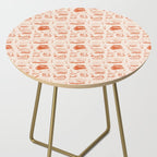 Mushroom Toile in Orange Side Table Gallery Image 2