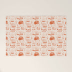 Mushroom Toile in Orange Welcome Mat Gallery Image 1
